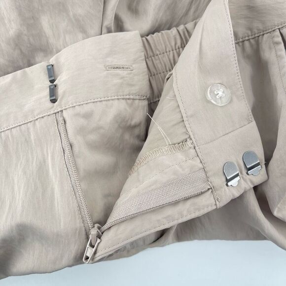 A New Day Tan High Rise Parachute Pants | Women’s Nylon Blend Drawcord Size 12 - Picture 12 of 15